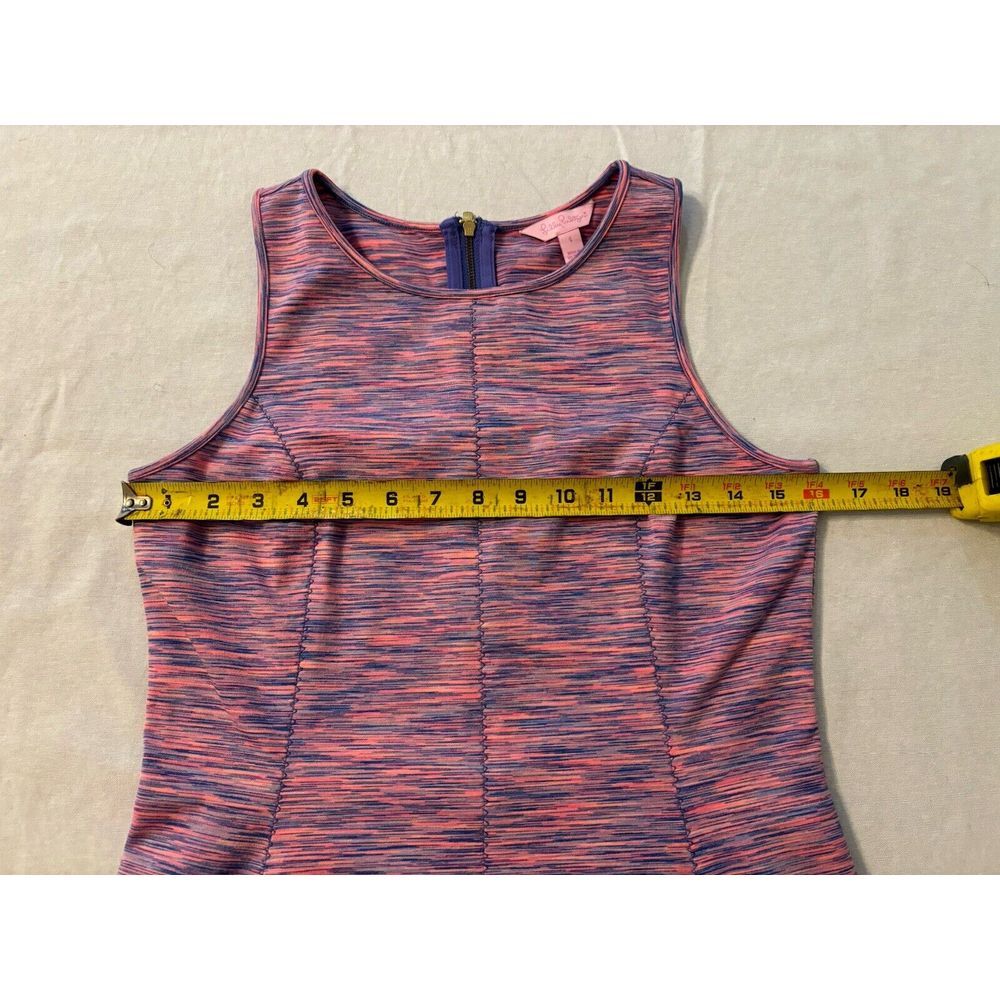 Lilly Pulitzer Fit and Flare Dress Cove Pink Space Tie Dye Size Small - Picture 5 of 7